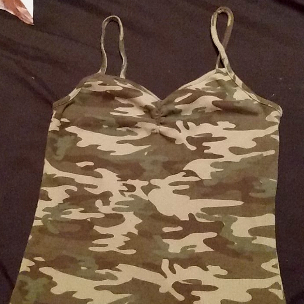 Camo spaghetti tank